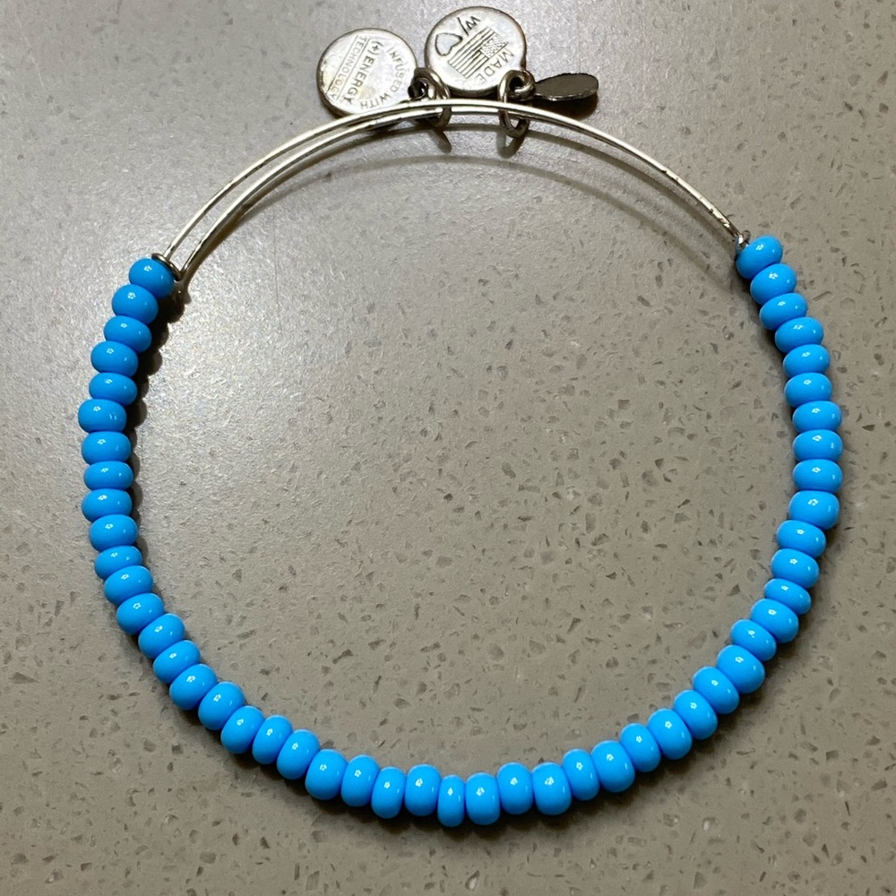 Alex and Ani Silver-Toned Beaded Bracelet